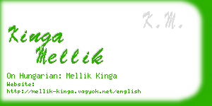 kinga mellik business card